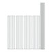 A Regency stainless steel wire rack with four shelves and metal bars.