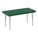 A green rectangular Correll activity table with silver legs.