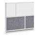 A white rectangular Luxor modular wall room divider with a grey panel.