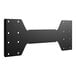 A black metal Luxor connection bracket with holes.