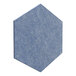 A light blue hexagon shaped Luxor Reclaim PET wall panel.