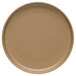 A brown Libbey Driftstone porcelain coupe plate.