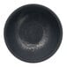 A black circular Libbey porcelain dip dish.