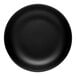 A black Libbey Driftstone porcelain low bowl with a white background.