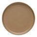 A brown Libbey Driftstone porcelain coupe plate.