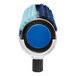 A blue and black CRB Cleaning Systems carpet renovator brush with a white handle.