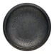 A black matte porcelain deep bowl with a white background.
