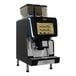 A black and silver Gaggia La Radiosa espresso machine with a coffee bean dispenser.