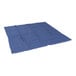 A blue blanket on a white background.