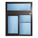 A black Ready Access drive-thru window with a blue glass panel.