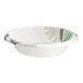 A white Dixie Ultra paper bowl with a green and white flower design.