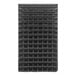 A Quantum gray steel louvered panel with black plastic bins.
