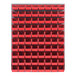 A Quantum louvered panel with red bins attached.