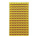 A Quantum white steel louvered panel with yellow plastic bins on it.