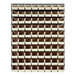 A Quantum louvered panel with 80 ivory bins of various sizes on it.