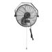 A black Boltic wall-mounted fan with a cord.