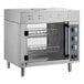 A Cooking Performance Group stainless steel countertop rotisserie oven with 4 baskets and racks.