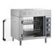 A stainless steel Cooking Performance Group countertop rotisserie oven with 4 baskets.