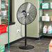 A Boltic 30" 3-speed oscillating pedestal fan with a black pole.