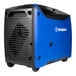 A blue and black Westinghouse portable inverter generator with a black cover.