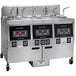 A black and grey Henny Penny electric fryer with a Computron 1000 control panel and buttons.
