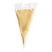 A white plastic bag of White Toque Madeleine batter on a white background.