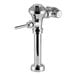 A chrome plated American Standard Ultima manual flush valve for a water closet.