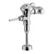 A chrome American Standard urinal flush valve.