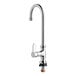 An American Standard silver deck-mount pantry faucet with a black handle.