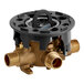 An American Standard Flash rough-in shower valve body with brass pipes.