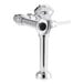 A chrome-plated American Standard water closet flush valve with a handle.