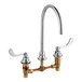 An American Standard deck-mount faucet with a couple of handles.
