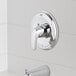 An American Standard Colony Pro chrome valve trim kit with a handle for a shower.