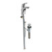An American Standard metal deck-mount faucet with a single lever control.