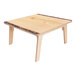 A Whitney Brothers Nature View square wooden table with a live edge top.