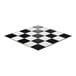 A California Portable Black and White Checker Composite Laminate Dance Floor.