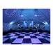 A large tent with a California Portable Dance Floor with black and white checker composite laminate tiles.