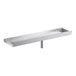 An Avantco stainless steel rectangular drain pan with a metal handle.