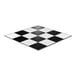 A California Portable Dance Floor with black and white checkered composite laminate.