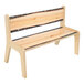 A Whitney Brothers wooden live edge bench.