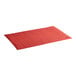 A red Choice anti-fatigue floor mat with drainage holes.