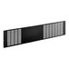 A black rectangular Avantco back grille with vent holes.