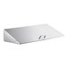A white rectangular lid with a metal handle.