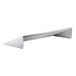 A silver metal lid with a triangle shape.