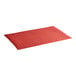 A red Choice anti-fatigue floor mat with drainage holes.