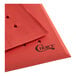 A red Choice anti-fatigue floor mat with drainage holes.