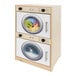 A Whitney Brothers wooden toy washer and dryer set with two doors.