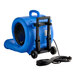 A blue Lavex air blower with a black telescoping handle and wheels.