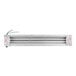 A long metal rectangular strip warmer with wires.