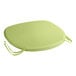 A Lancaster Table & Seating Vineyard Series Vine Green Chair and Bar Stool Cushion with Ties.